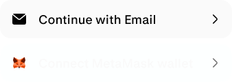 Continue with email or connect a wallet